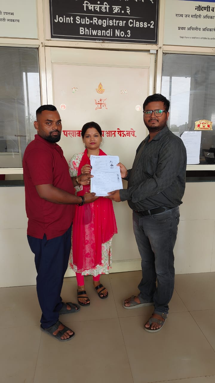 New homeowners at registration office